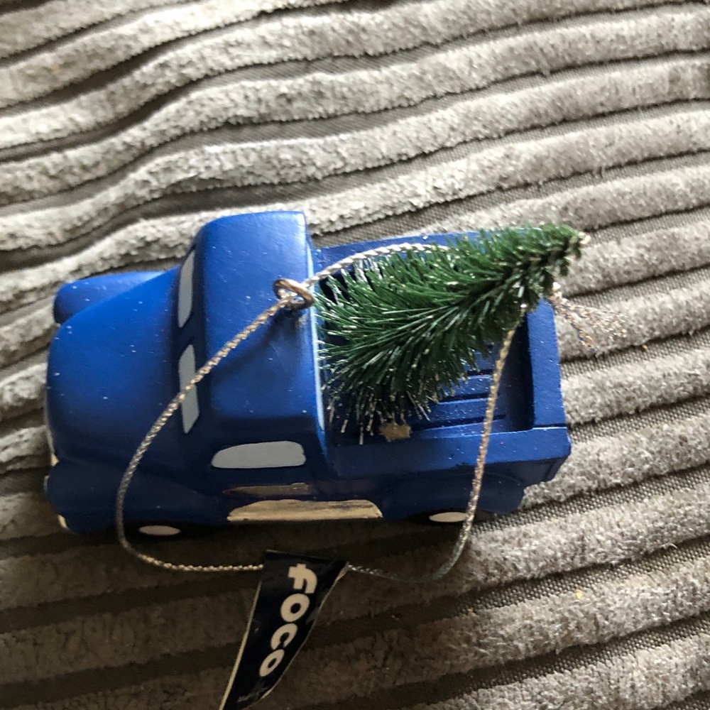 Blue Truck Ornament Bag Charm